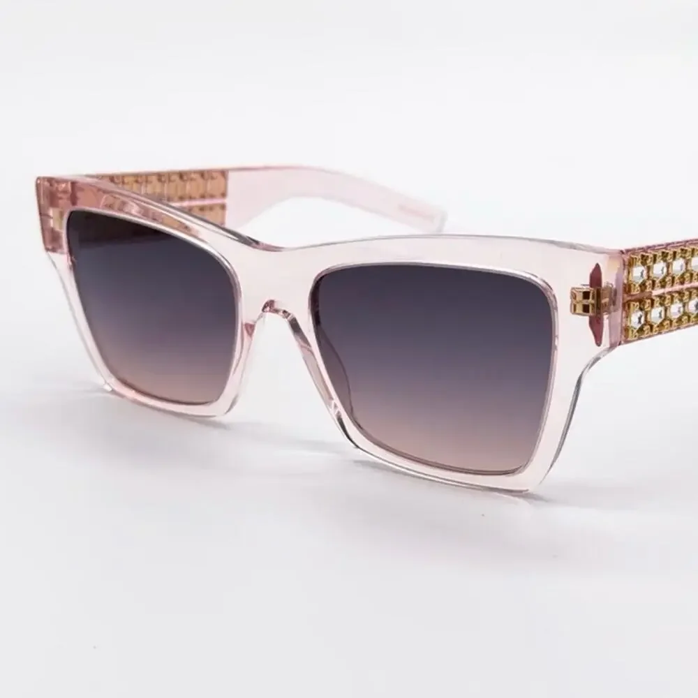 New! Givenchy Transparent Pink Sunglasses with Crystals, GV40076I 72B